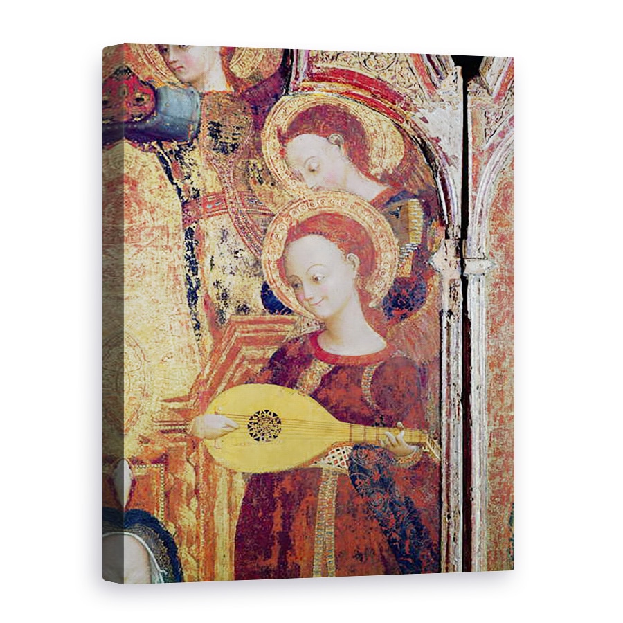 Tablou canvas - Sassetta - Detaliu al muzicienilor de inger dintr-o pictura a Fecioarei si Copilului inconjurat de sase ingeri, 50 x 70 cm
