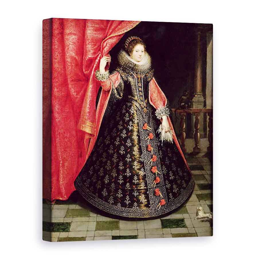 Tablou canvas - Scoala franceza - Portret presupus a fi Henrietta Maria a Frantei 1609-69, 75 x 100 cm