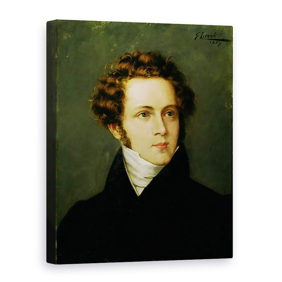 Tablou canvas - Scoala Italiana - Portret De Vincenzo Bellini, 60 x 80 cm