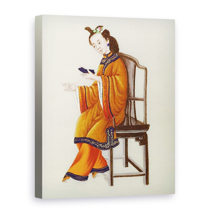 Картина на платно - Китайска школа - Дръзка китайка, 50 х 70 см