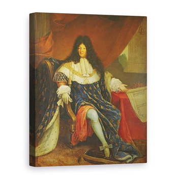 Tablou canvas - Scoala franceza - Ludovic al XIV-lea 1638-1715 tinand un plan al Maison Royale de Saint-Cyr, 50 x 70 cm Tablou canvas - Scoala franceza - Ludovic al XIV-lea 1638-1715 tinand un plan al Maison Royale de Saint-Cyr, 50 x 70 cm