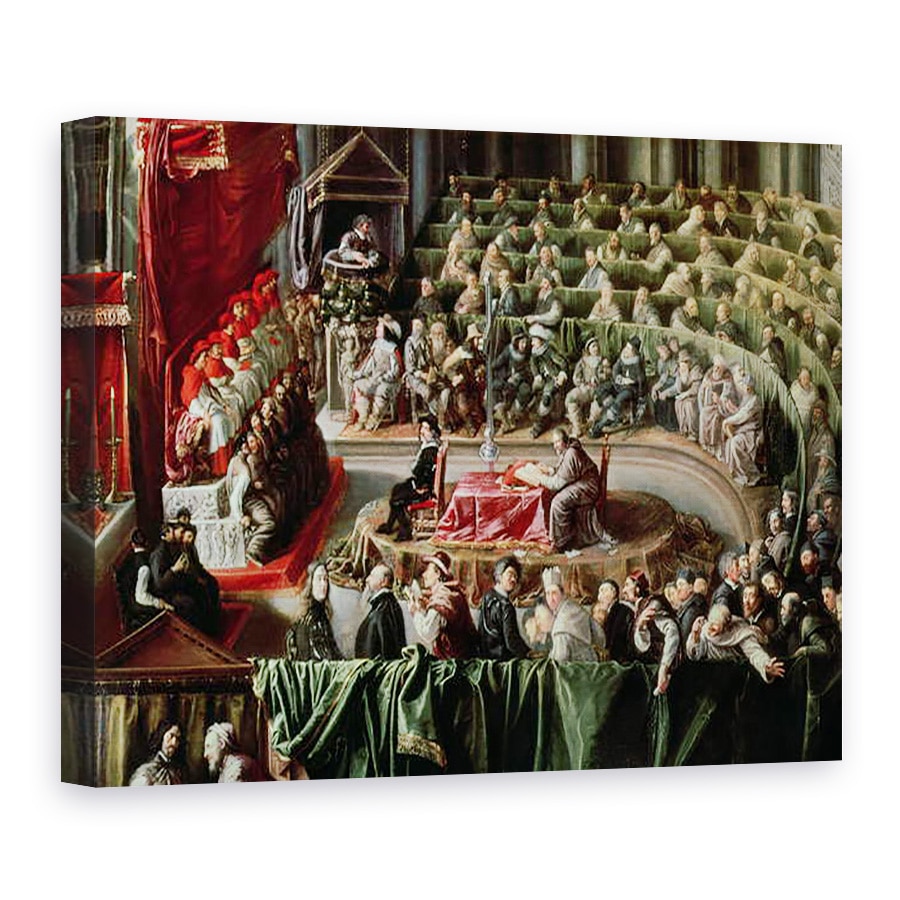 Tablou canvas - Scoala Italiana - Procesul lui Galileo, 60 x 80 cm