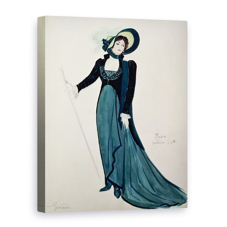 Tablou canvas - Scoala Italiana - Design-ul costumului pentru Tosca, 75 x 100 cm