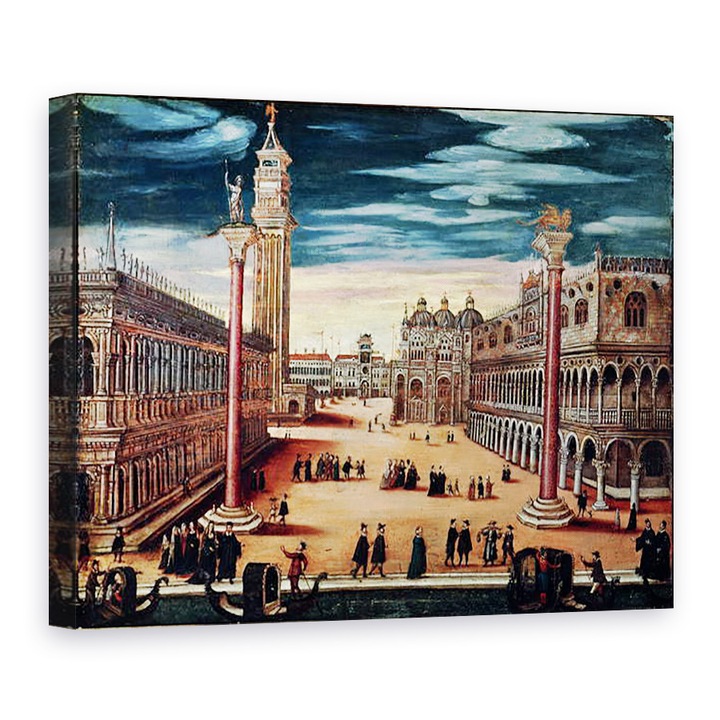 Tablou canvas - Scoala Italiana - Piazzetta di San Marco, 60 x 80 cm