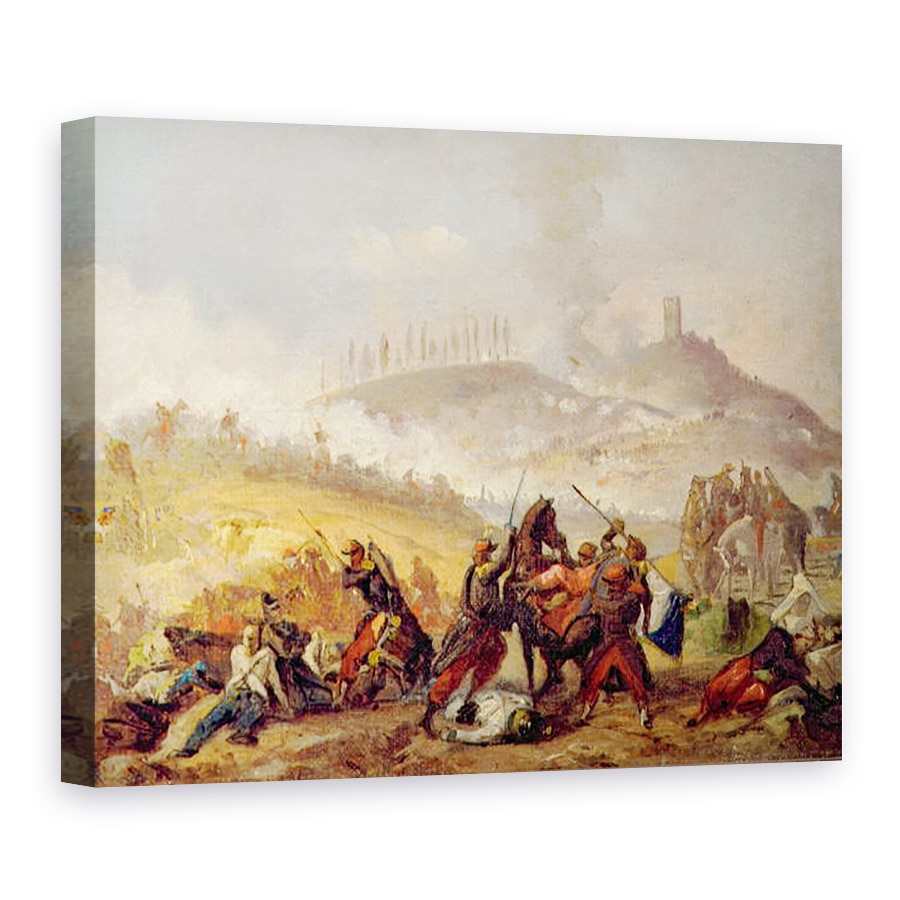 Tablou canvas - Scoala Italiana - Batalia de la Solferino, 75 x 100 cm