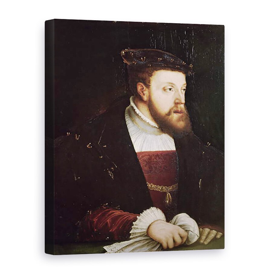 Tablou canvas - Scoala germana - Portretul lui Carol V 1500-58, 75 x 100 cm