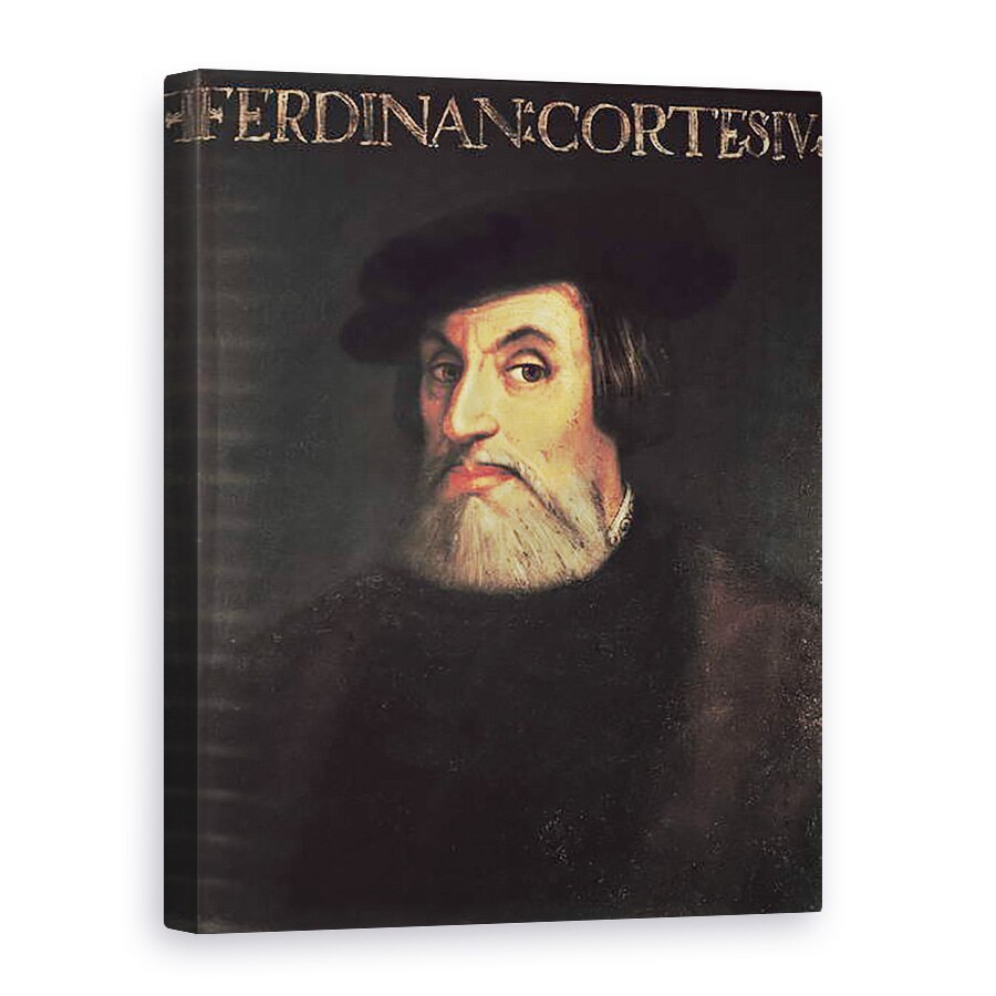 Tablou canvas - Scoala Italiana - Portretul lui Hernando Cortes 1485-1547, 50 x 70 cm