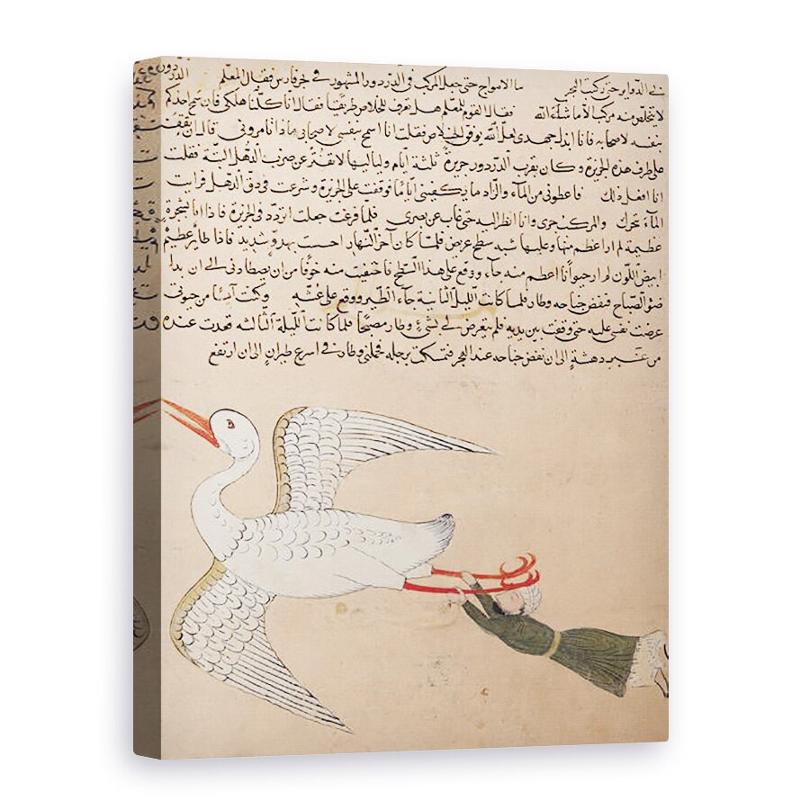 Tablou canvas - Scoala Islamica - Dna E-7 fol.72a Merchant de la Isfahan Flying, 60 x 80 cm