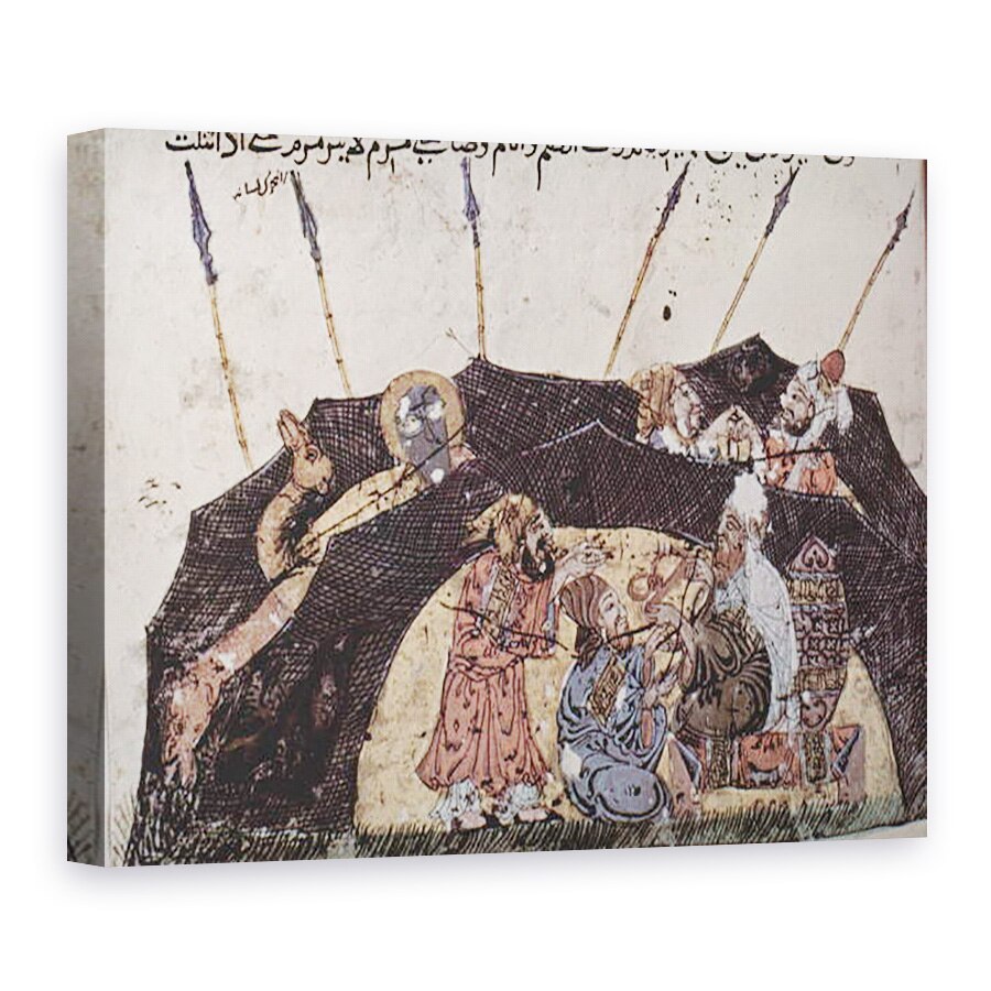 Tablou canvas - Scoala irakiana - Al 43-lea Maqāma al lui Al-Hariri, 50 x 70 cm