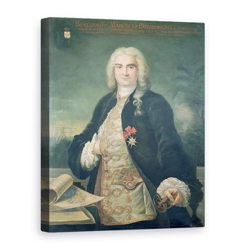 Tablou canvas - Scoala franceza - Bertrand-François Mahe de la Bourdonnais 1699-1753, 75 x 100 cm Tablou canvas - Scoala franceza - Bertrand-François Mahe de la Bourdonnais 1699-1753, 75 x 100 cm