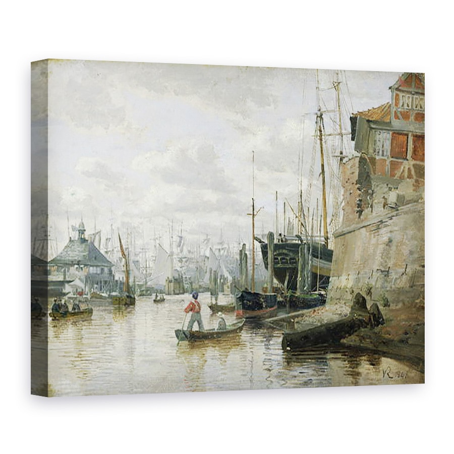 Tablou canvas - Valentin Ruths - Cabana din Hamburg Harbour, 60 x 80 cm