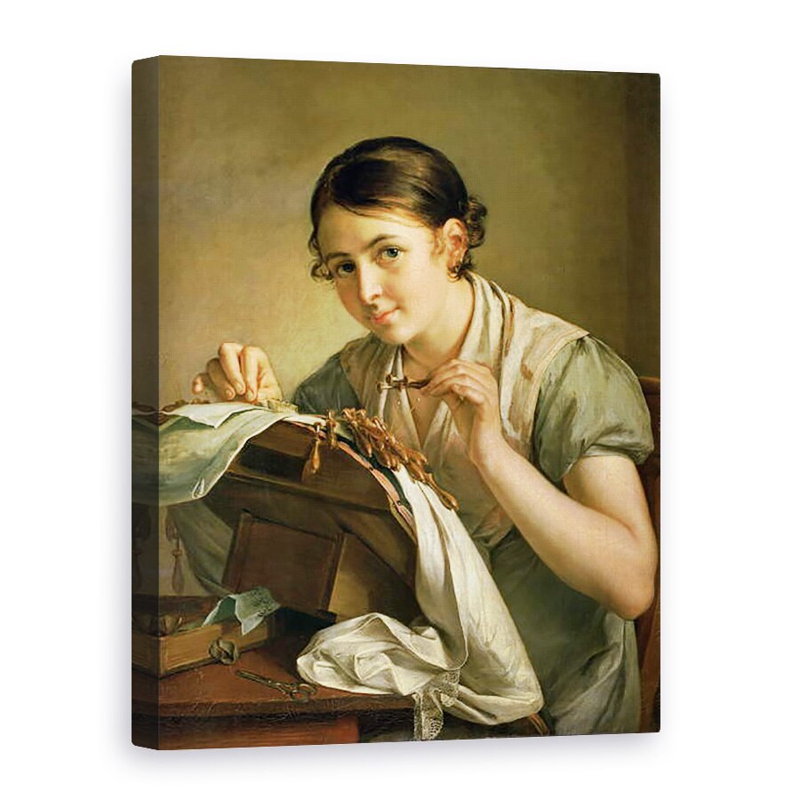 Tablou canvas - Vasili Andreevich Tropinin - Lacemaker, 75 x 100 cm