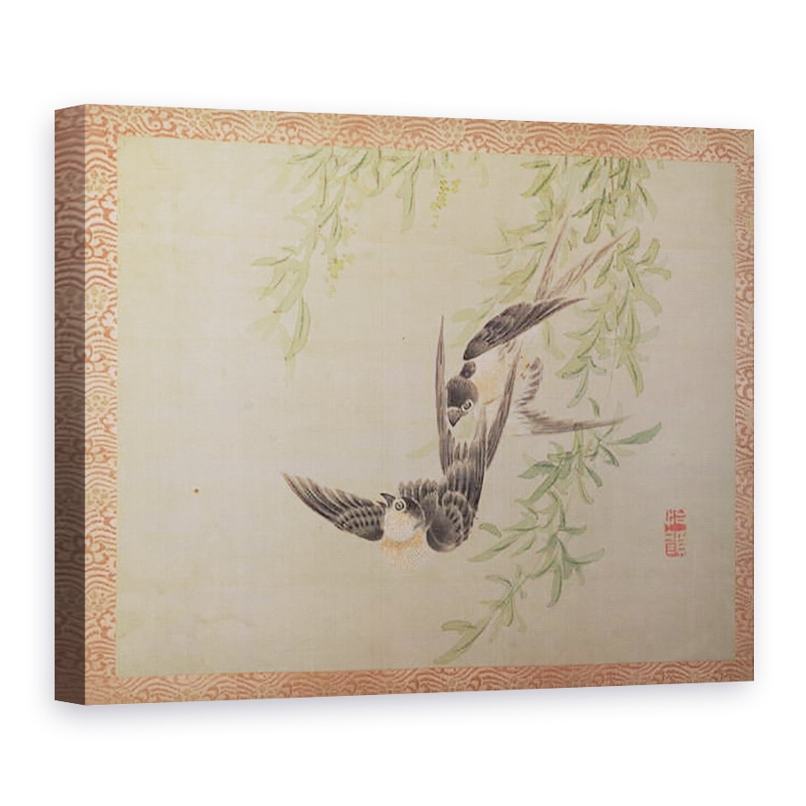 Tablou canvas - Tsubaki Chinzan - Randunici in zbor, 60 x 80 cm