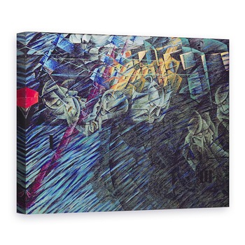 Tablou canvas - Umberto Boccioni - Stari de spirit, Cei care merg, 75 x 100 cm Tablou canvas - Umberto Boccioni - Stari de spirit, Cei care merg, 75 x 100 cm