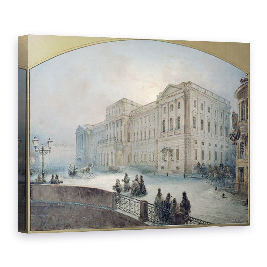 Tablou canvas - Vasili Semenovich Sadovnikov - Vedere la Palatul Mariinsky in timpul iernii, 50 x 70 cm
