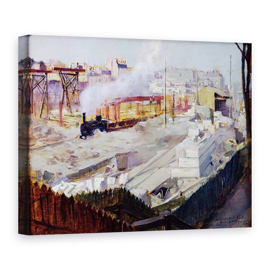 Tablou canvas - Victor Marec - Constructia noii statii Orleans, Quai dOrsay, 50 x 70 cm
