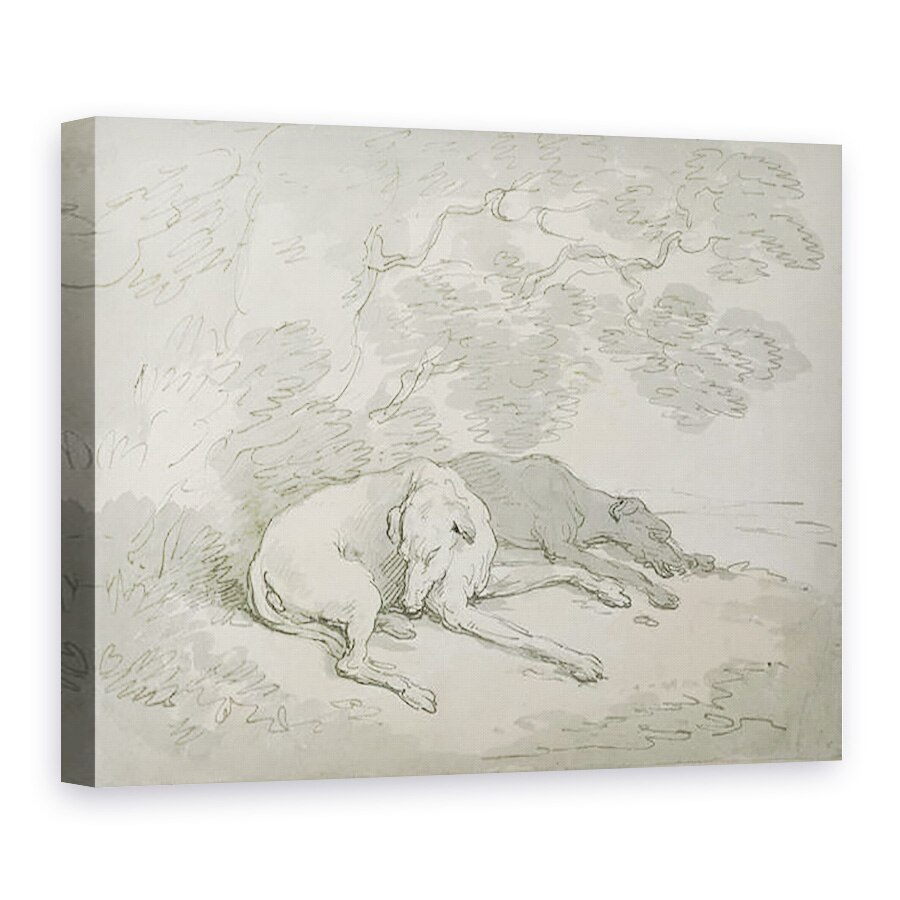 Tablou canvas - Thomas Rowlandson - Ogari Adormiti, 75 x 100 cm