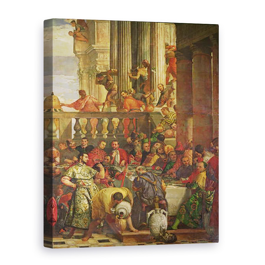 Tablou canvas - Veronese - Sarbatoarea casatoriei de la Cana, detalii de partea dreapta, 50 x 70 cm