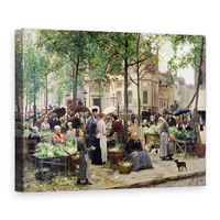 Tablou canvas - Victor Gabriel Gilbert - Piata din fata lui Les Halles, 50 x 70 cm