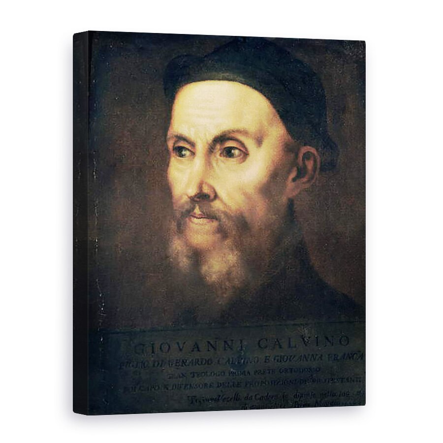 Tablou canvas - Titian - Portretul lui John Calvin 1509-64, 75 x 100 cm