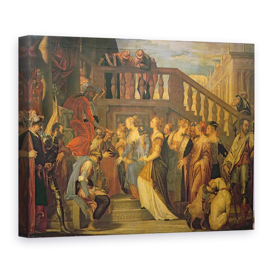 Tablou canvas - Veronese - Estera si Ahasveros, 50 x 70 cm