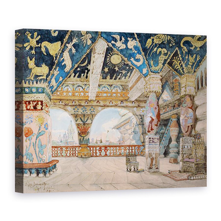 Tablou canvas - Victor Mikhailovich Vasnetsov - Proiectarea scenei pentru opera lui Nikolai Rimsky-Korsakov Fecioara de zapada, 75 x 100 cm