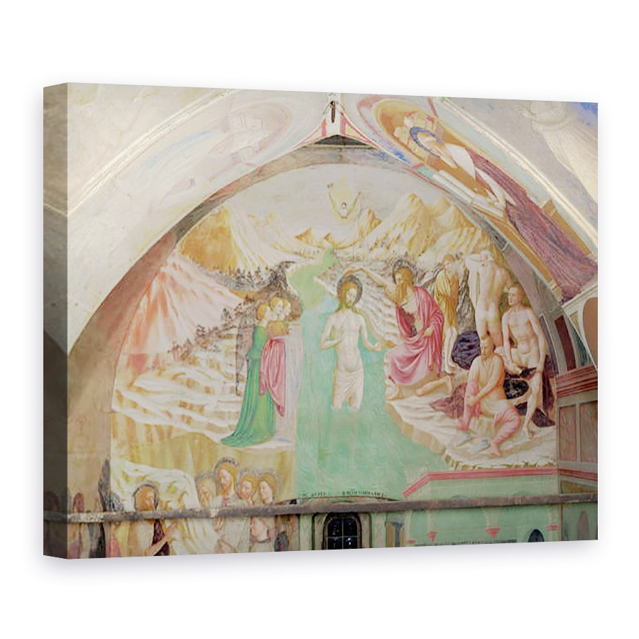 Tablou canvas - Tommaso Masolino da Panicale - Botezul lui Hristos, 75 x 100 cm