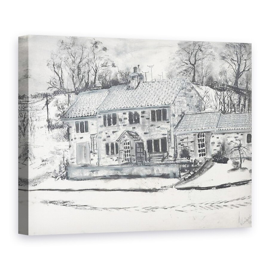 Tablou canvas - Vincent Alexander Booth - Cladiri Osmotherley in zapada de iarna, 1997, 60 x 80 cm