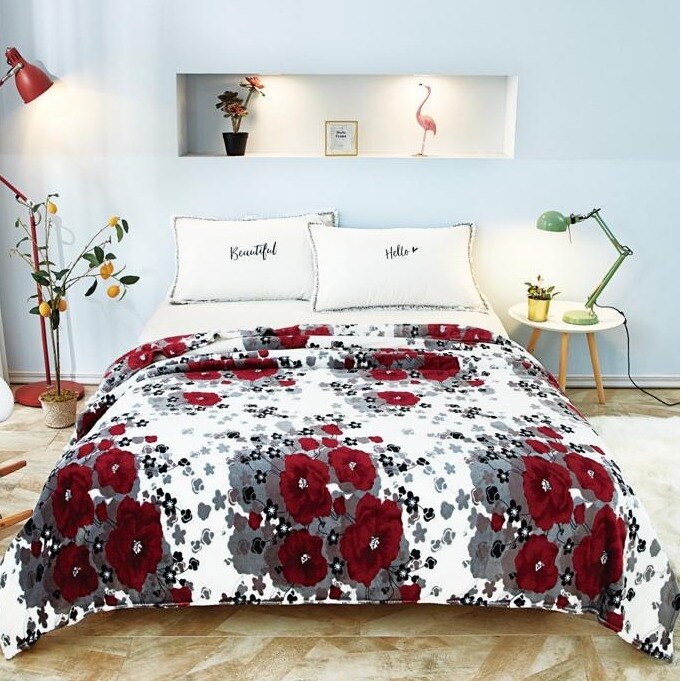 Patura cocolino moale cu model pat dublu 200X235cm culorii vii FN79