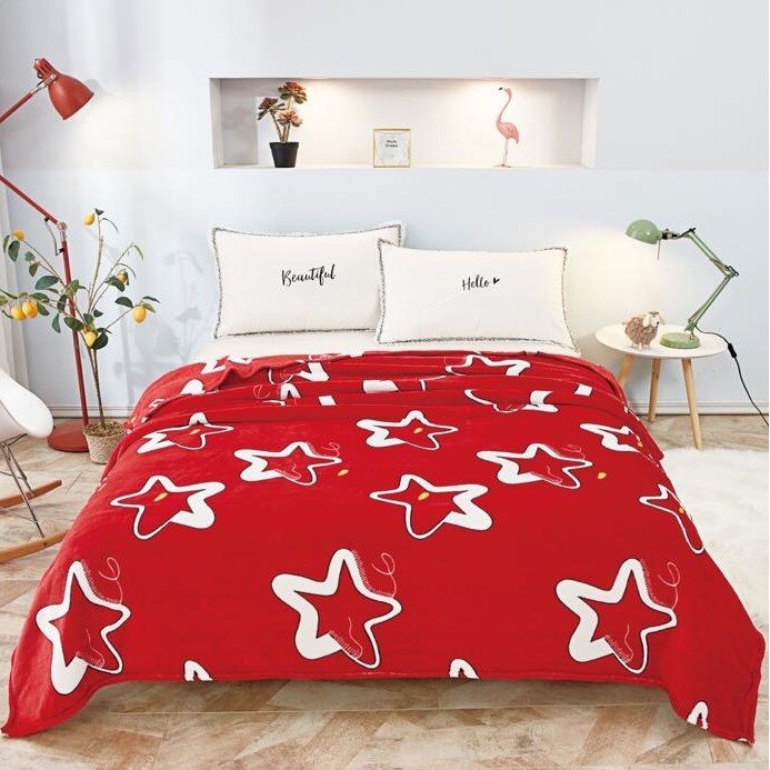 Patura cocolino moale cu model pat dublu 200X235cm culorii vii FN68