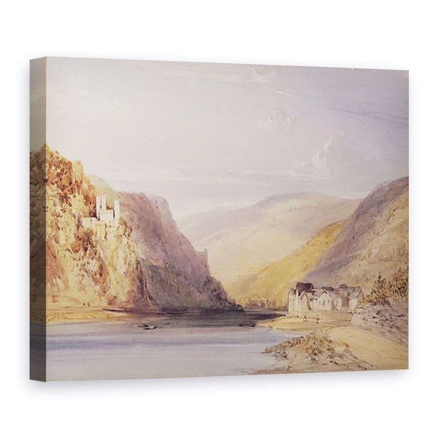 Tablou canvas - William Callow - Rinul la Assmannshausen, 75 x 100 cm