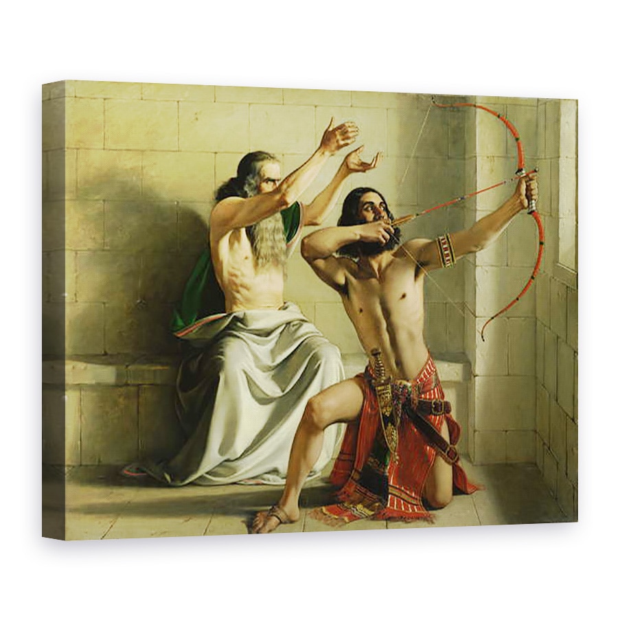 Tablou canvas - William Dyce - Ioas tragand sageata eliberarii, 50 x 70 cm