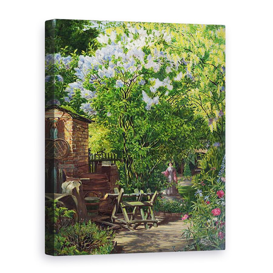 Tablou canvas - William John Montaigne - in gradina, 50 x 70 cm
