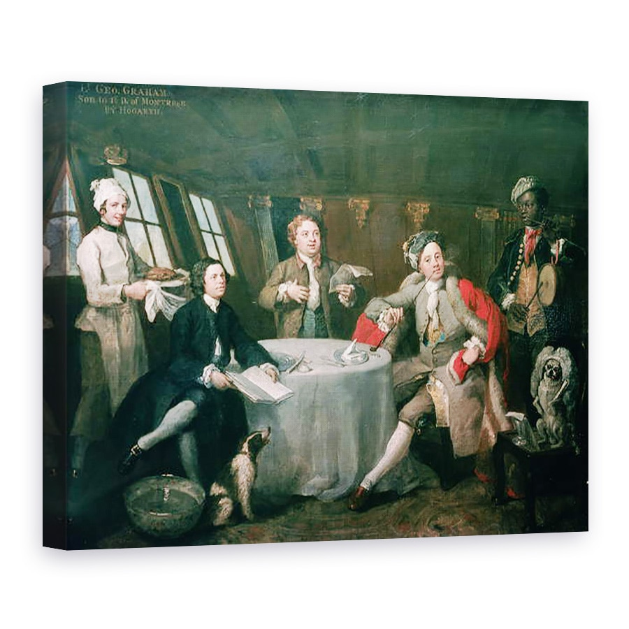 Tablou canvas - William Hogarth - Capitanul Graham in cabina sa, 50 x 70 cm
