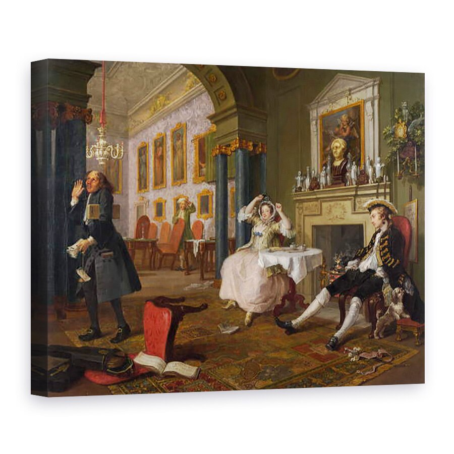 Tablou canvas - William Hogarth - Casatoria a la Mod, II - Tete a Tete, 50 x 70 cm