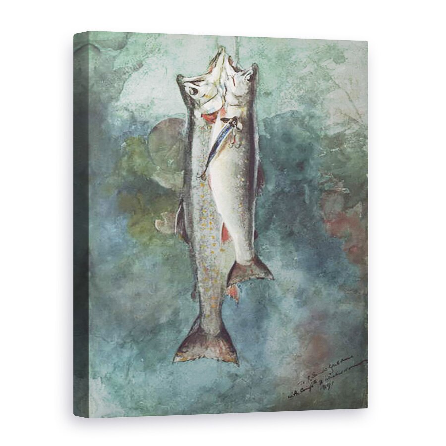 Tablou canvas - Winslow Homer - Doi pastravi, 50 x 70 cm