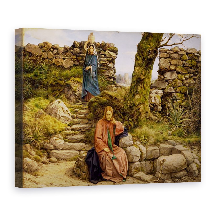 Tablou canvas - William Dyce - Femeia din Samaria, 50 x 70 cm