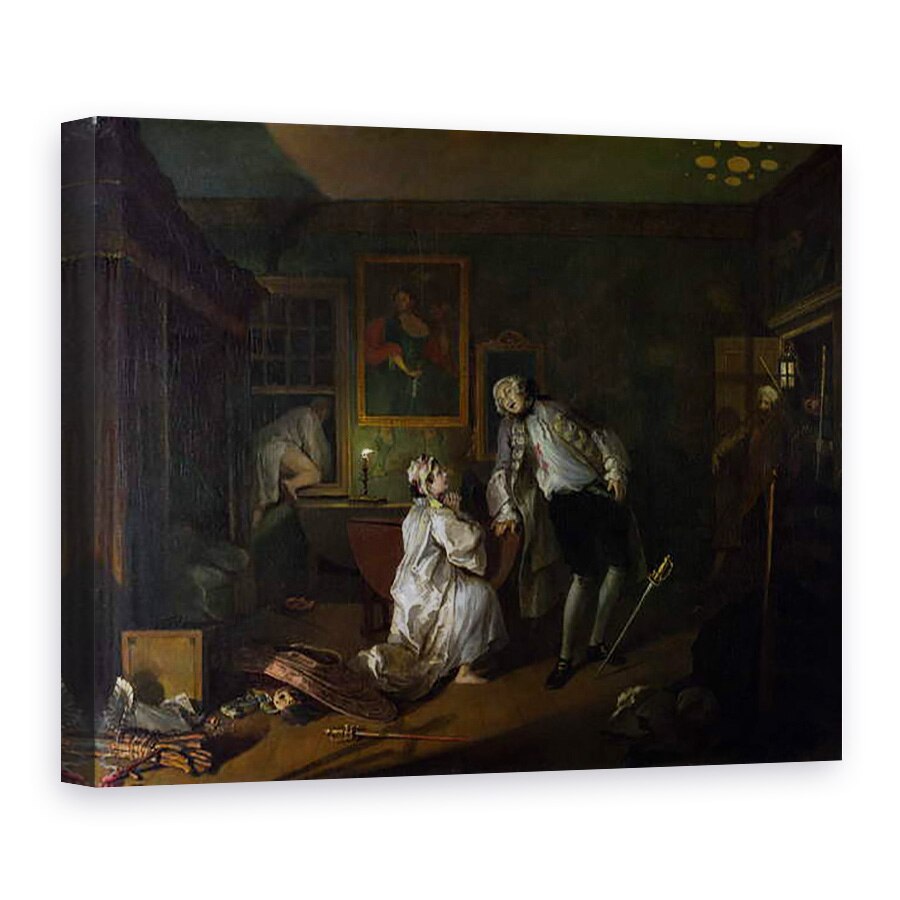 Tablou canvas - William Hogarth - Casatoria a la Mod, V, Bagnio, 50 x 70 cm