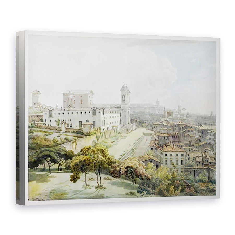 Tablou canvas - William Pars - O vedere a Romei luate de la Pincio, 50 x 70 cm