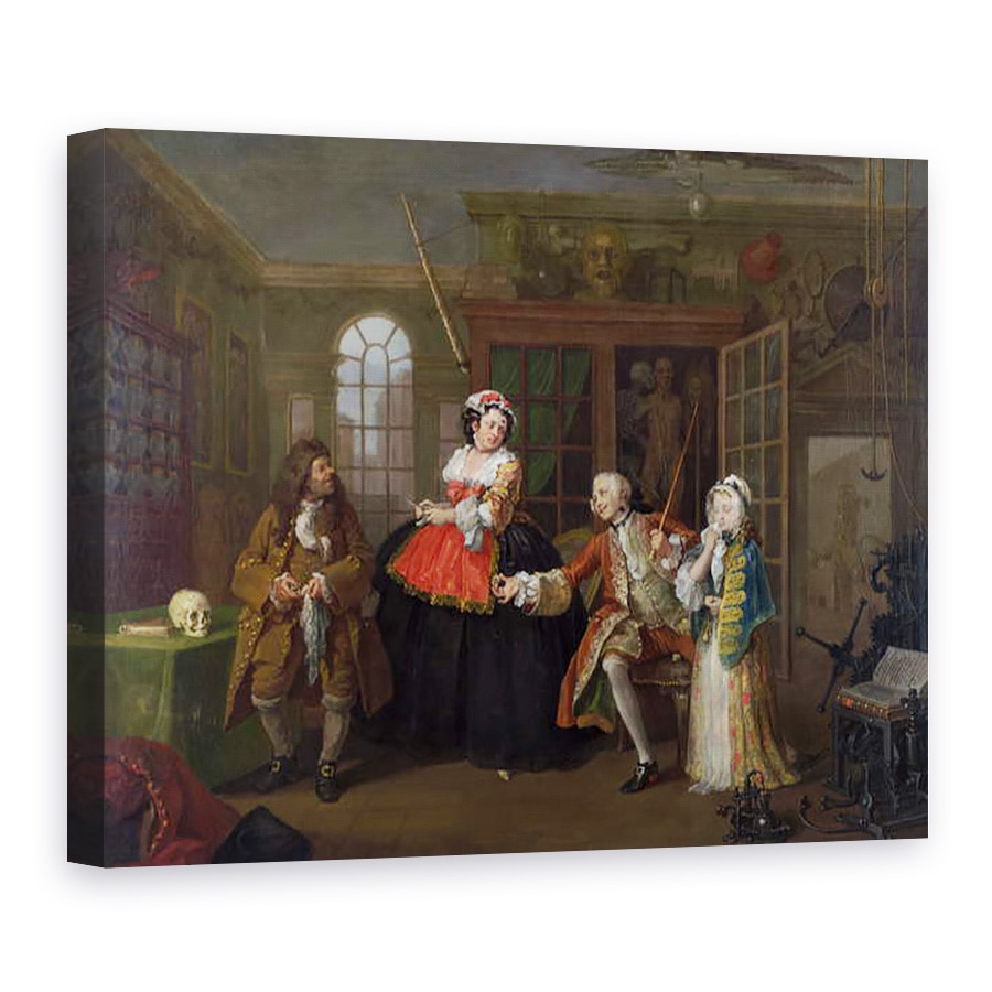 Tablou canvas - William Hogarth - Casatoria a la Mod, III - Inspectia, 50 x 70 cm