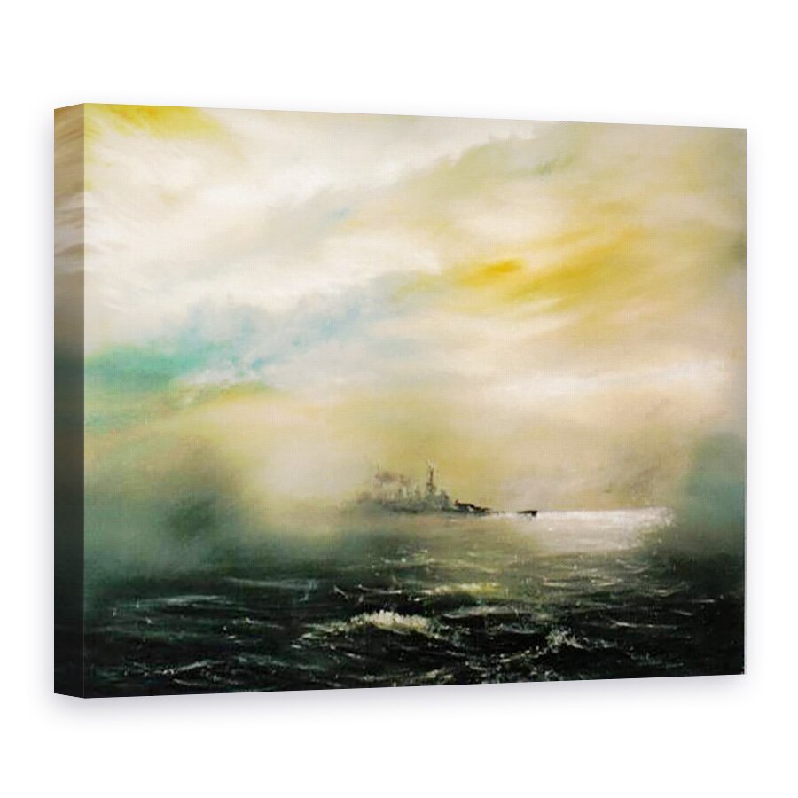 Tablou canvas - Vincent Alexander Booth - Zori inainte de zorii dezastrului HMS Hood 1941, 2012, 50 x 70 cm