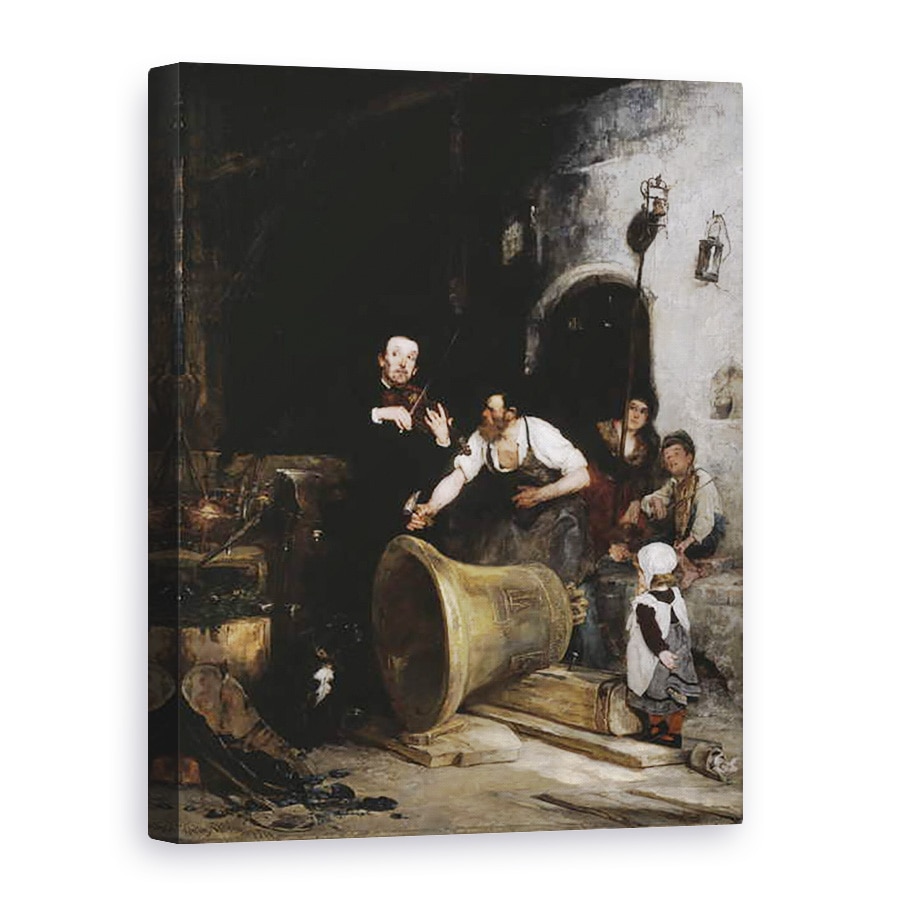 Tablou canvas - Walter Shirlaw - Tonifierea clopotului, 50 x 70 cm