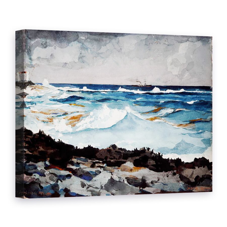 Tablou canvas - Winslow Homer - tarm si Surf, Nassau, 75 x 100 cm