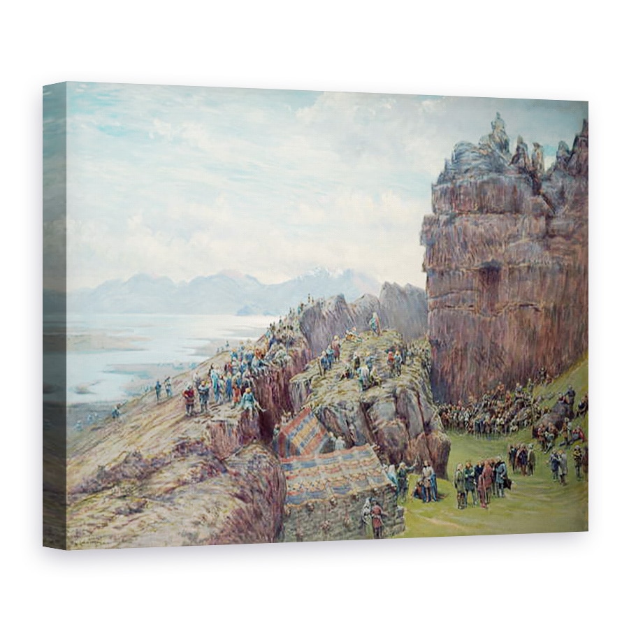 Tablou canvas - William Gersham Collingwood - Althing in sesiune, 60 x 80 cm