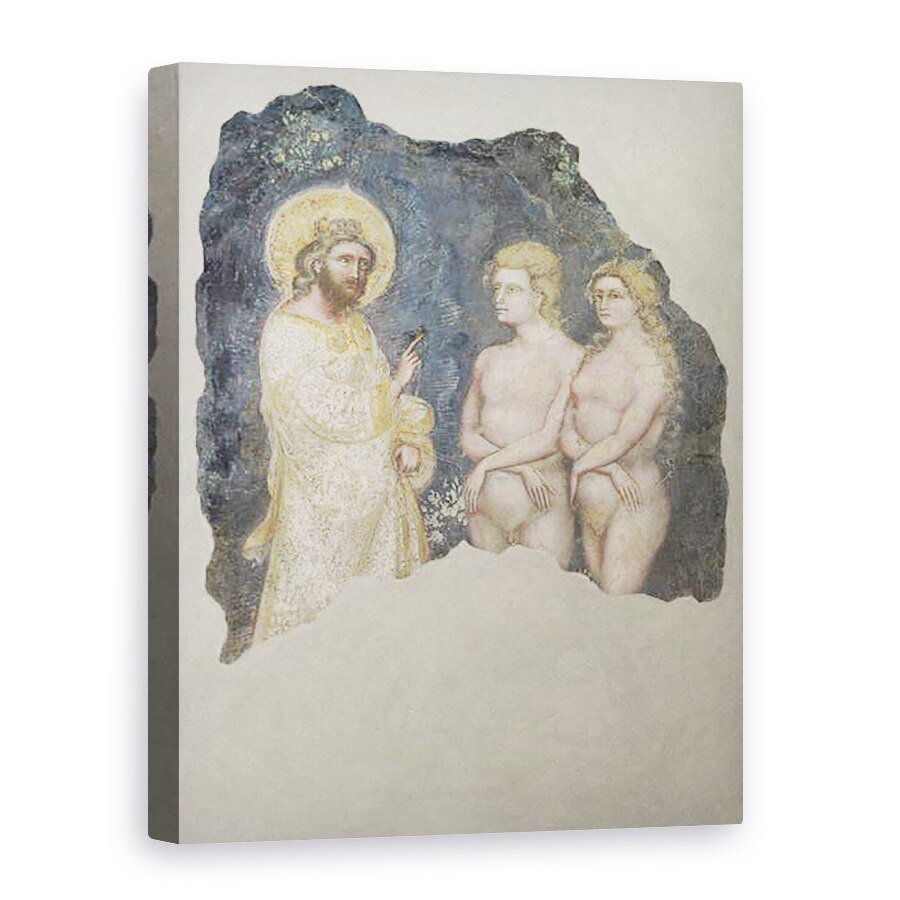 Tablou canvas - Ridolfo di Arpo Guariento - Adam si Eva binecuvantati de Dumnezeu, 60 x 80 cm