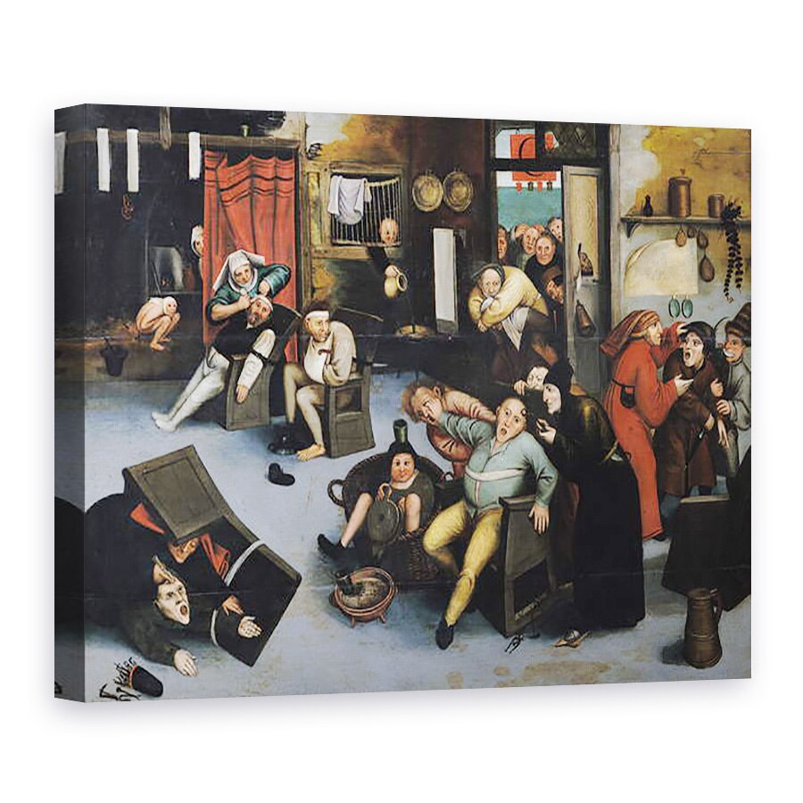 Tablou canvas - Pieter Bruegel the Elder - Taierea Pietrei Nebuniei sau a unei operatii pe cap, 75 x 100 cm