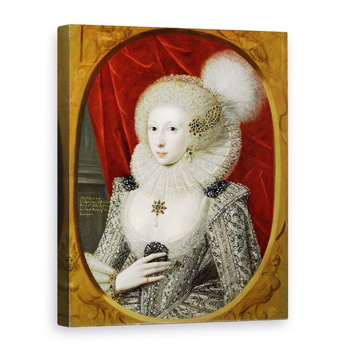 Картина на платно - Робърт Пийк Старши - Портрет на жена, вероятно Франсис Котън, лейди Монтегю, от замъка Ботън, 75 x 100 cm