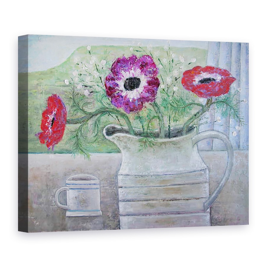 Tablou canvas - Ruth Addinall - Anemone in Ulcior Alb, 75 x 100 cm