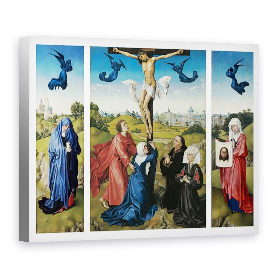 Tablou canvas - Rogier van der Weyden - Crucifixion Triptych, 60 x 80 cm