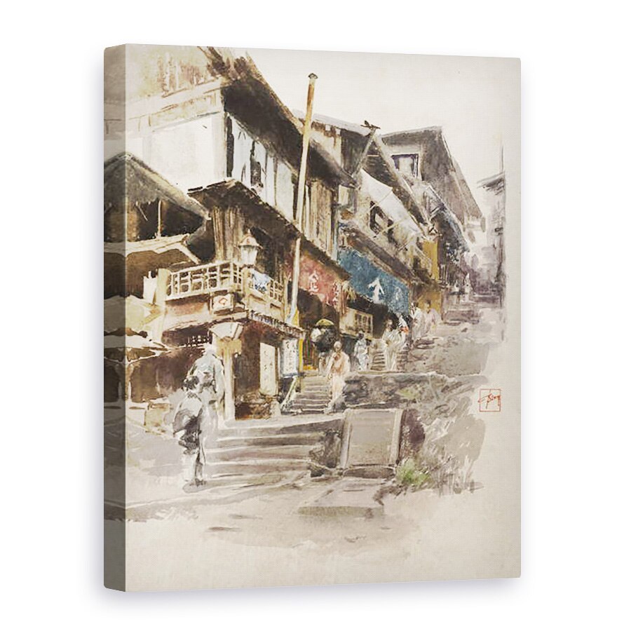 Tablou canvas - Robert Frederick Blum - A Street in Ikao, Japonia II, 60 x 80 cm